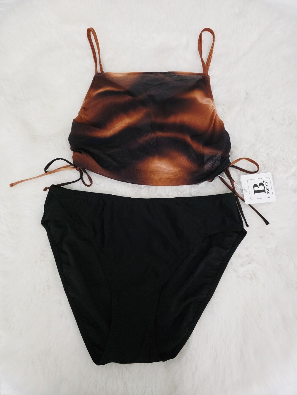 B SWIM🛶 Auger Bralette Bikini Swimsuit Top D-CUP & Bottom SIZE XL